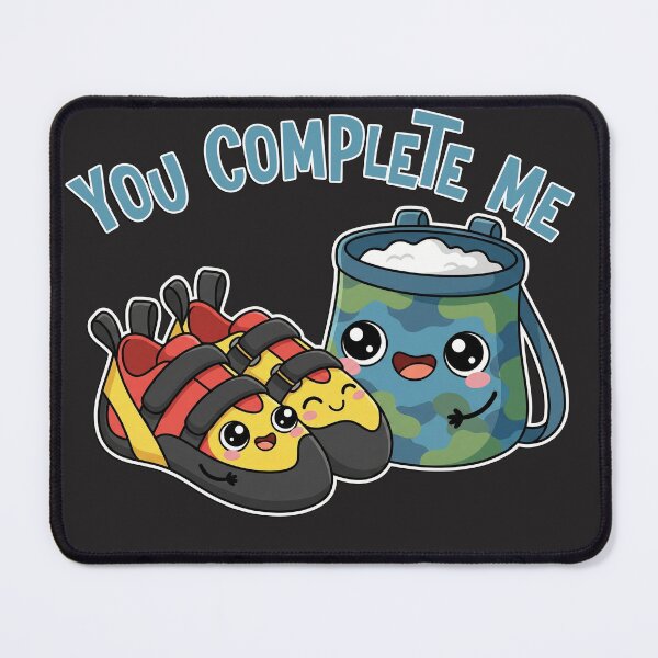 Item preview, Cute You Complete Me Rock Climbing Chalk Bag and Shoes Bouldering Gift designed and sold by KnotQualified.
