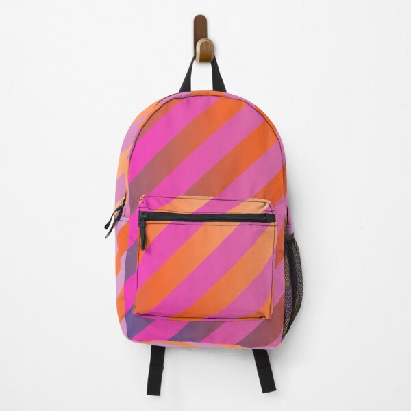 Item preview, Abstract striped pattern, pink and orange designed and sold by Spectral2.