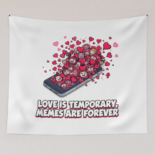 Item preview, Love Is Temporary Memes Are Forever – Funny Valentine Design designed and sold by VandJStore.