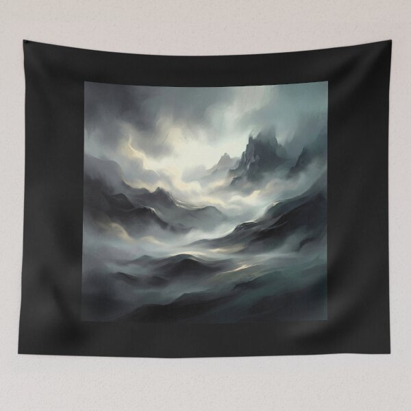 Item preview, Elarq Mist: Surreal Misty Landscape Digital Art designed and sold by Noireclave.