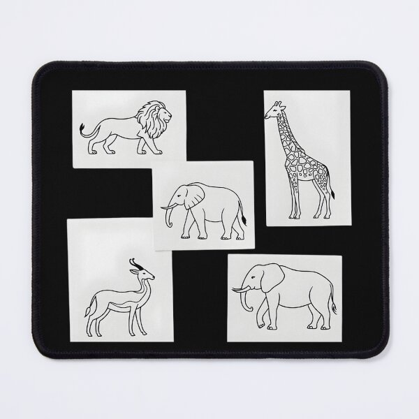 Item preview, Minimalist African Safari Animals Line Art Set designed and sold by OFlasif.