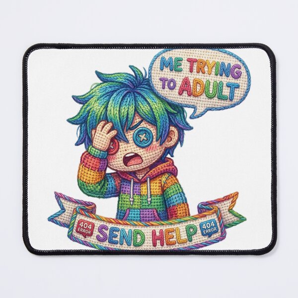 Item preview, Embroidered "Adulting" Struggle Rainbow Patch Meme designed and sold by newvisionart191.