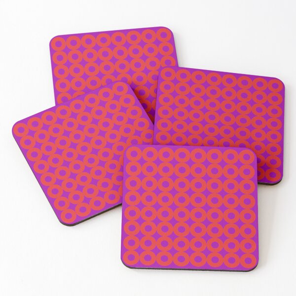 Item preview, Geometric circle pattern in pink and purple – Modern Op Art design designed and sold by Spectral2.