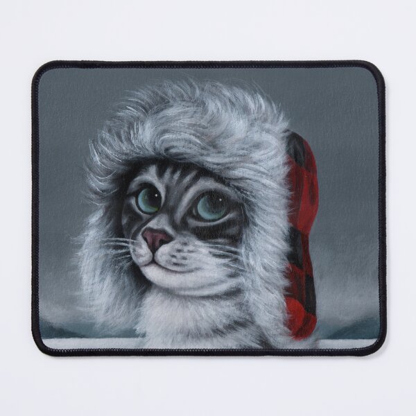 Item preview, A tabby cat wearing a Fur Trapper Hat designed and sold by EmilyDouArt.