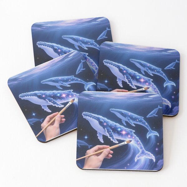 Item preview, Brushstrokes of Whales and Galaxies designed and sold by Wonderful Designs.