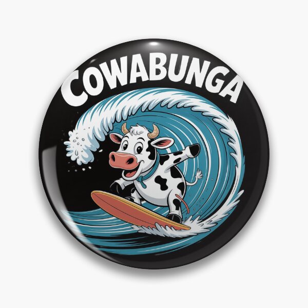 Item preview, Cowabunga Beach Surfing Cow Surfingboard Surfboard designed and sold by silladive.