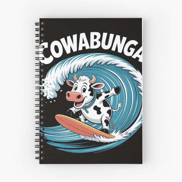 Item preview, Cowabunga Beach Surfing Cow Surfingboard Surfboard designed and sold by silladive.