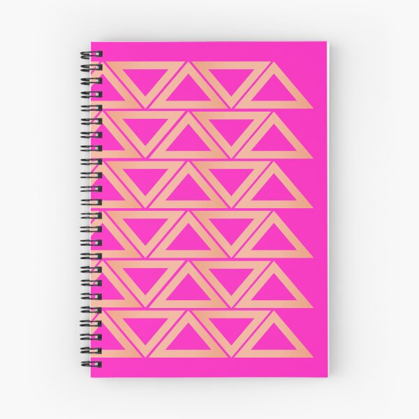 Aperçu de l'œuvre Motif géométrique triangulaire rose et beige – Design moderne créée et vendue par Spectral2.