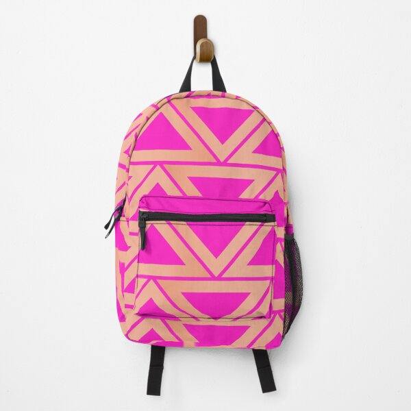 Item preview, Geometric triangle pattern in pink and beige – Modern design designed and sold by Spectral2.