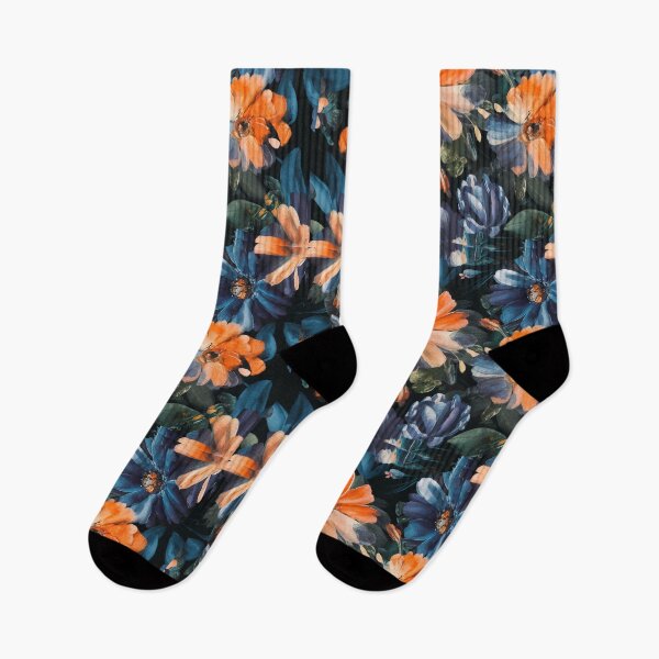 Item preview, Orange and Blue Floral designed and sold by Ed & Harmony.