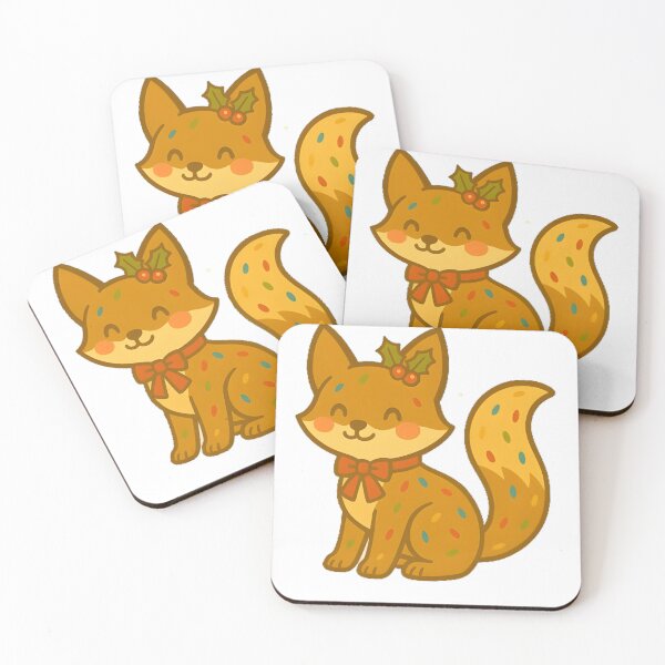 Item preview, Fruitcake Fox – Kawaii Christmas Animal Treat designed and sold by Whiskers&Waffles.