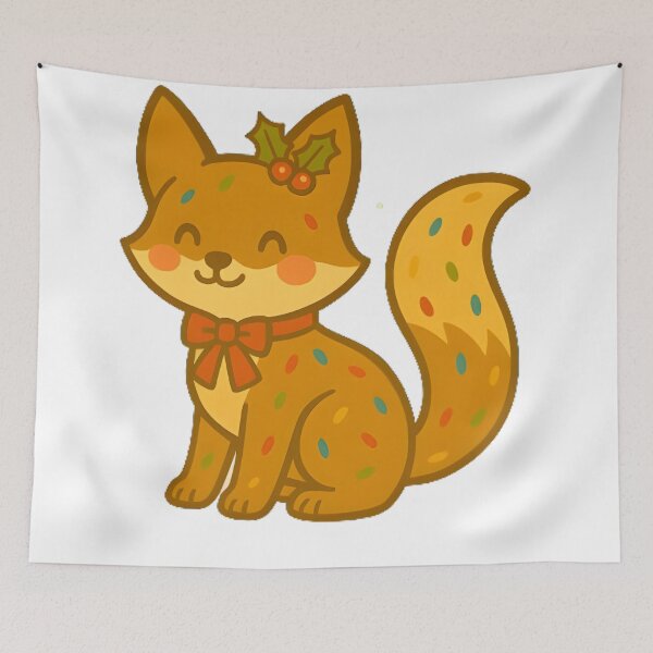 Item preview, Fruitcake Fox – Kawaii Christmas Animal Treat designed and sold by Whiskers&Waffles.