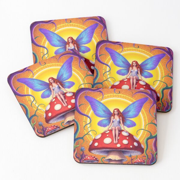 Item preview, Fairy on Mushroom, Psychedelic  designed and sold by MultiTrinkets.
