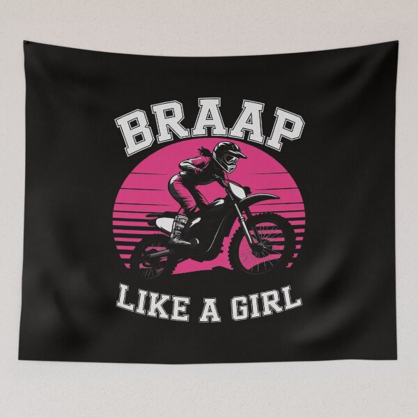 Item preview, Braap Motorcycle Girl Motocross Dirt Bike designed and sold by silladive.
