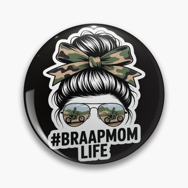 Item preview, Braaap Mom Life Dirt Bike Motocross Messy Bun dirt bike designed and sold by silladive.