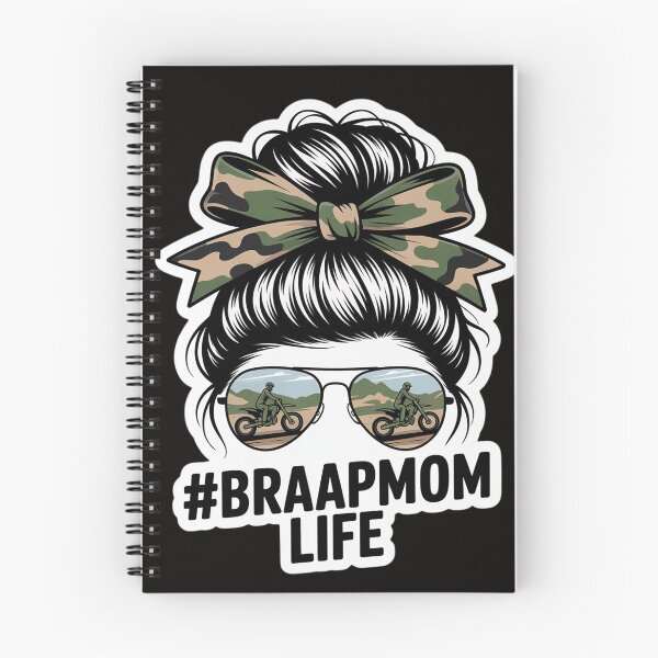 Item preview, Braaap Mom Life Dirt Bike Motocross Messy Bun dirt bike designed and sold by silladive.