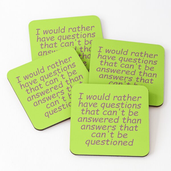 Item preview, It's always good to have questions on the table designed and sold by fristsmokie.
