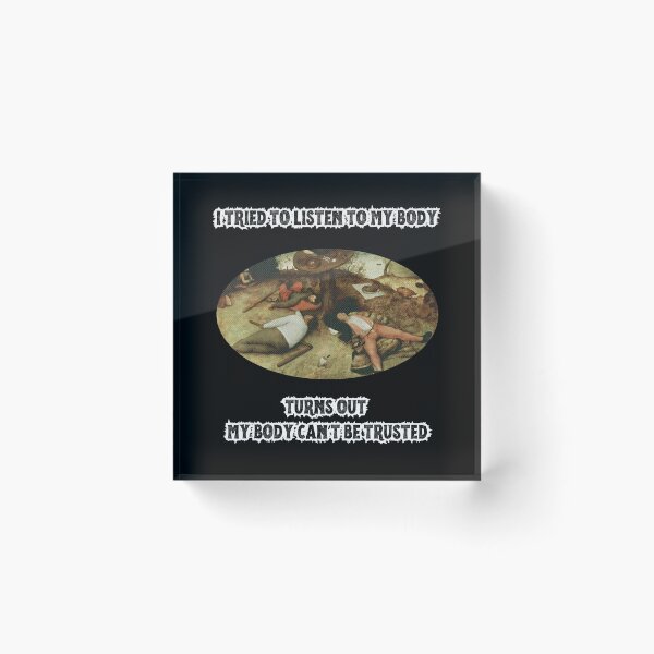 Item preview, MY BODY CAN'T BE TRUSTED Art | Funny Classical Painting Humor designed and sold by Thorn & Ember.