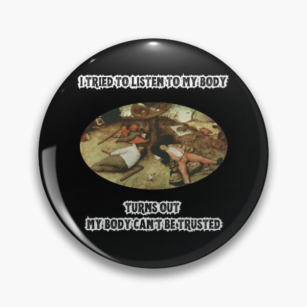 Item preview, MY BODY CAN'T BE TRUSTED Art | Funny Classical Painting Humor designed and sold by Thorn & Ember.