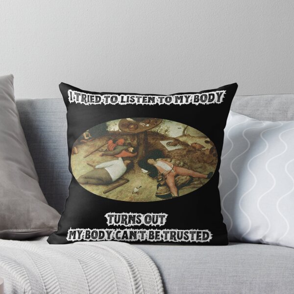 Item preview, MY BODY CAN'T BE TRUSTED Art | Funny Classical Painting Humor designed and sold by Thorn & Ember.