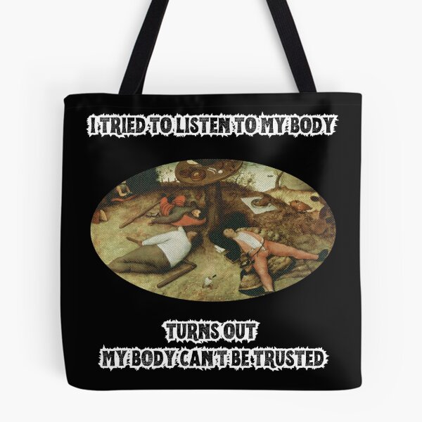Item preview, MY BODY CAN'T BE TRUSTED Art | Funny Classical Painting Humor designed and sold by Thorn & Ember.