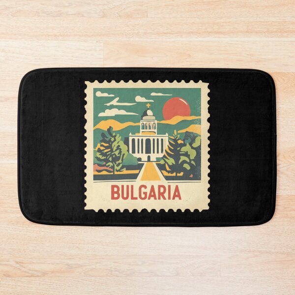 Item preview, Bulgaria Postage Stamp – Retro Travel Cathedral and Mountain Scene designed and sold by tiigerdad.