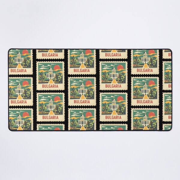 Item preview, Bulgaria Postage Stamp – Retro Travel Cathedral and Mountain Scene designed and sold by tiigerdad.
