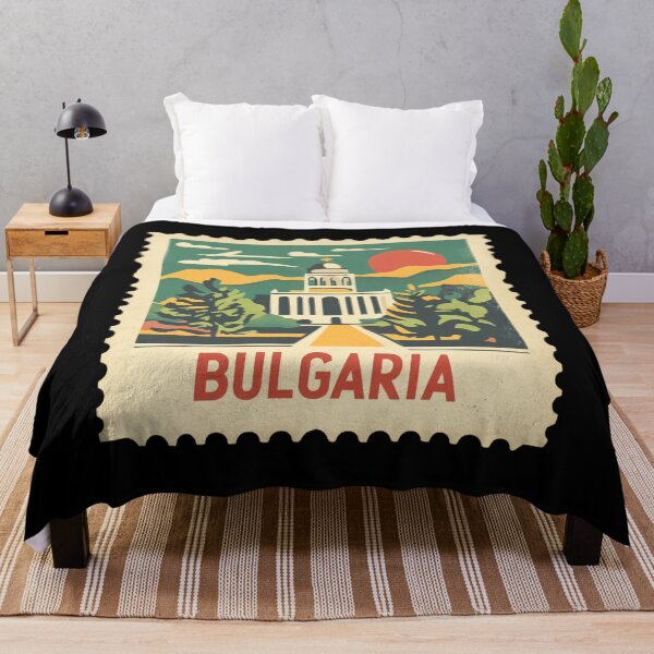 Item preview, Bulgaria Postage Stamp – Retro Travel Cathedral and Mountain Scene designed and sold by tiigerdad.