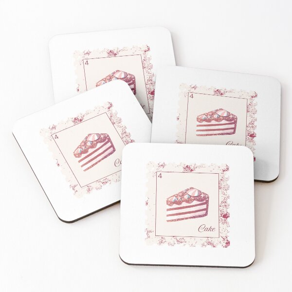Item preview, Postage stamp with a red cake designed and sold by serenebookworm.