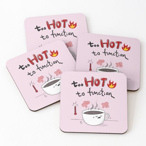 Item preview, Too Hot to Function | Overheated Coffee Cup Doodle | Low Energy Life designed and sold by mintmono-studio.