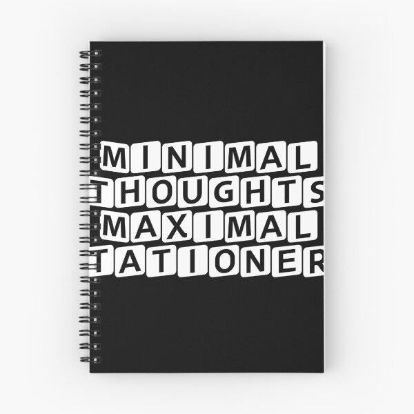 Item preview, Minimal Thoughts, Maximal Stationery designed and sold by Ninjacatoff.