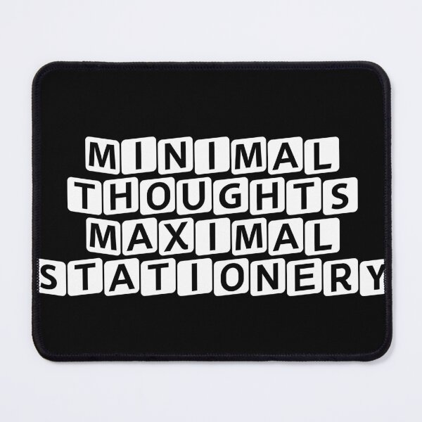 Item preview, Minimal Thoughts, Maximal Stationery designed and sold by Ninjacatoff.