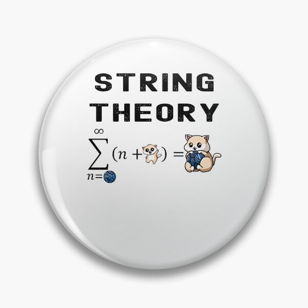Item preview, Funny Nerdy String Theory Sigma n=Ball (n+Kitty) Physics Science Teacher Black Text designed and sold by MathWare MathClips.