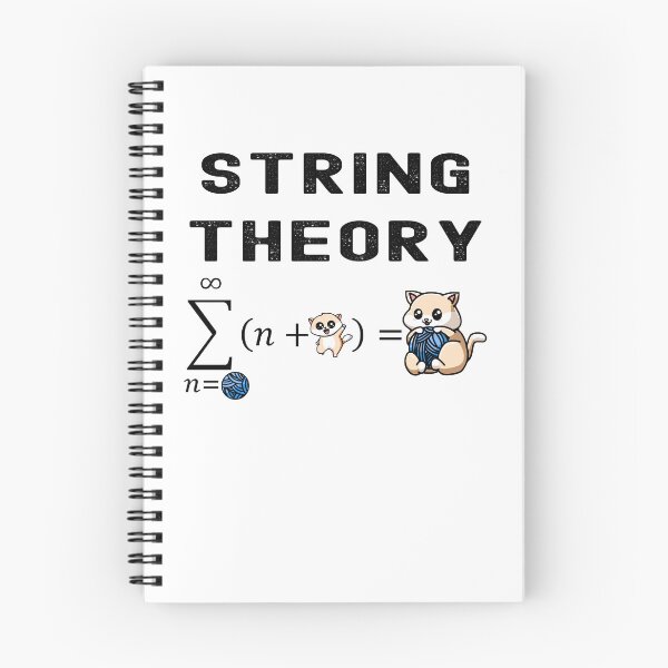 Item preview, Funny Nerdy String Theory Sigma n=Ball (n+Kitty) Physics Science Teacher Black Text designed and sold by MathWare MathClips.