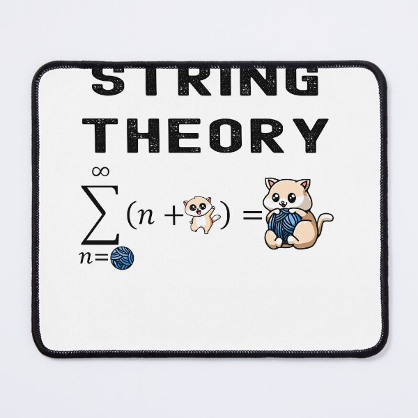 Item preview, Funny Nerdy String Theory Sigma n=Ball (n+Kitty) Physics Science Teacher Black Text designed and sold by MathWare MathClips.