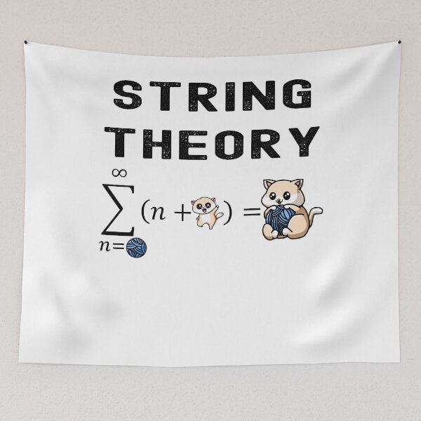 Item preview, Funny Nerdy String Theory Sigma n=Ball (n+Kitty) Physics Science Teacher Black Text designed and sold by MathWare MathClips.