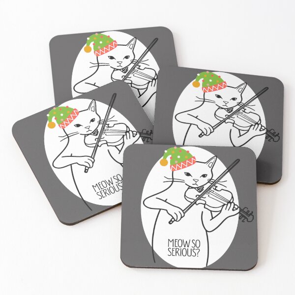 Item preview, Cat Violinist – Meow So Serious? Christmas Edition. designed and sold by MirAgi.