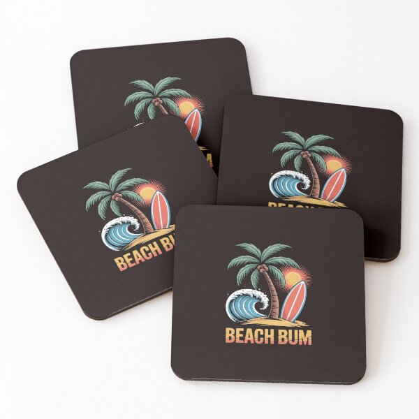 Item preview, Beach Bum Surfboard Waves Tan Water Ocean Sea Nautical designed and sold by hettingerchaim.