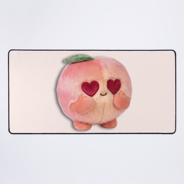 Item preview, Woopeach Heart Eyes - In Love Kawaii Fluffy Plushmoji designed and sold by Velvet Studio | Sailguga.