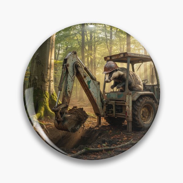 Item preview, Badger Digs His Burrow Under a Beech Tree designed and sold by Tridentulus.