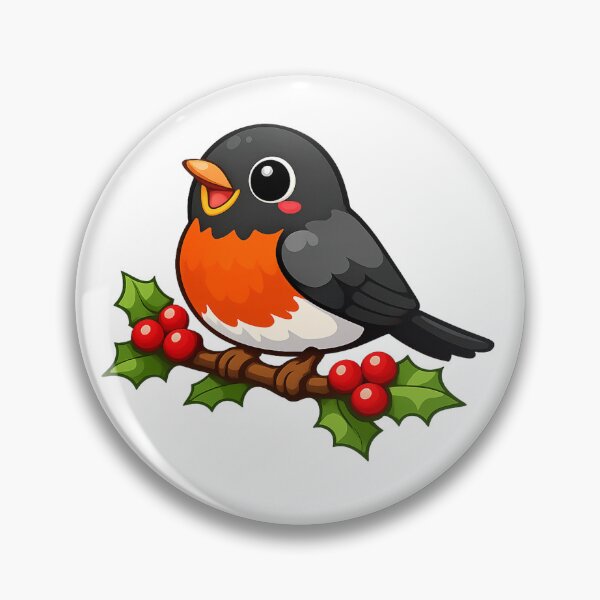 Item preview, Happy American Robin designed and sold by NatureNim.