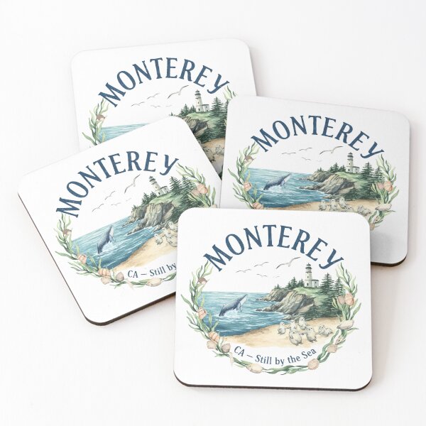Item preview, Monterey CA 'Still by the Sea' Coastal Serenity Design | California Ocean Lover Apparel & Gifts designed and sold by FitEnvy.