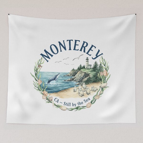 Item preview, Monterey CA 'Still by the Sea' Coastal Serenity Design | California Ocean Lover Apparel & Gifts designed and sold by FitEnvy.