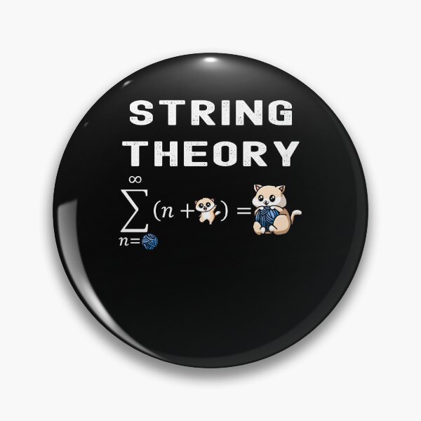 Item preview, Funny Nerdy String Theory Sigma n=Ball (n+Kitty) Physics Science Teacher White Text designed and sold by MathWare MathClips.
