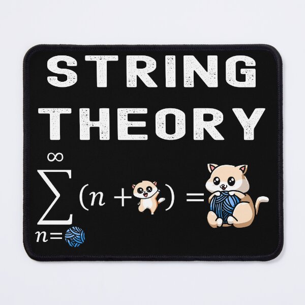 Item preview, Funny Nerdy String Theory Sigma n=Ball (n+Kitty) Physics Science Teacher White Text designed and sold by MathWare MathClips.