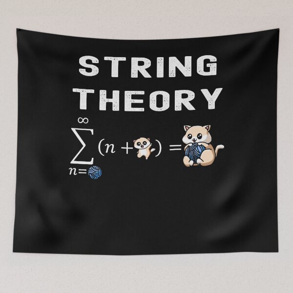 Item preview, Funny Nerdy String Theory Sigma n=Ball (n+Kitty) Physics Science Teacher White Text designed and sold by MathWare MathClips.