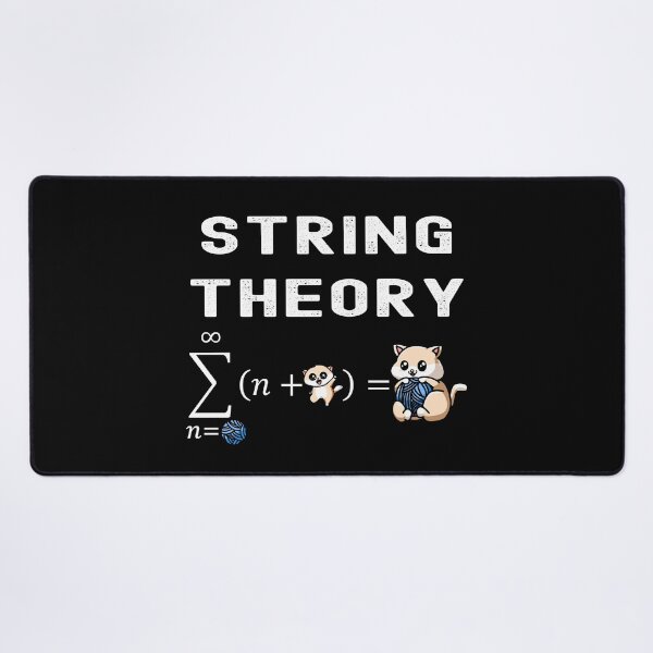 Item preview, Funny Nerdy String Theory Sigma n=Ball (n+Kitty) Physics Science Teacher White Text designed and sold by MathWare MathClips.