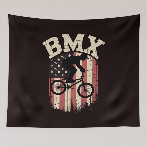 Item preview, American Flag BMX Racing Extreme Sport Riding Cool Bike Ride designed and sold by hettingerchaim.
