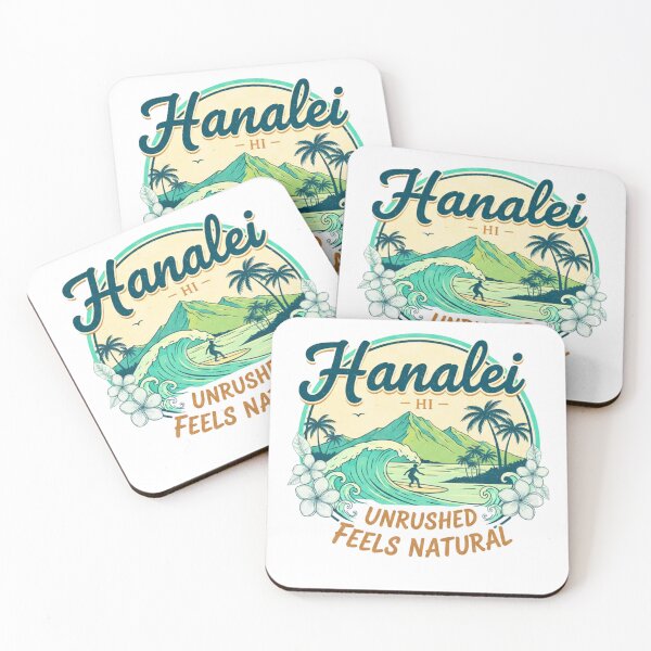 Item preview, Hanalei HI Unrushed Feels Natural Tee | Hawaii Island Lifestyle Aesthetic Apparel | Tropical Aloha Vibe Gift designed and sold by FitEnvy.