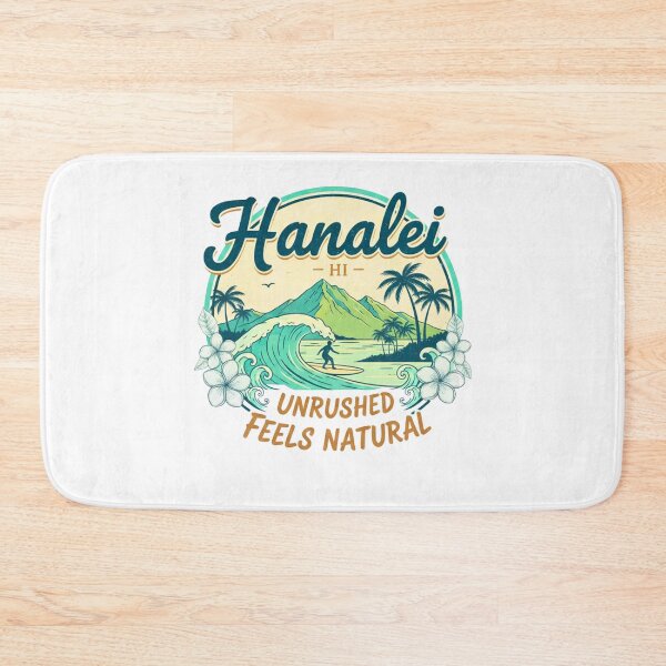 Item preview, Hanalei HI Unrushed Feels Natural Tee | Hawaii Island Lifestyle Aesthetic Apparel | Tropical Aloha Vibe Gift designed and sold by FitEnvy.